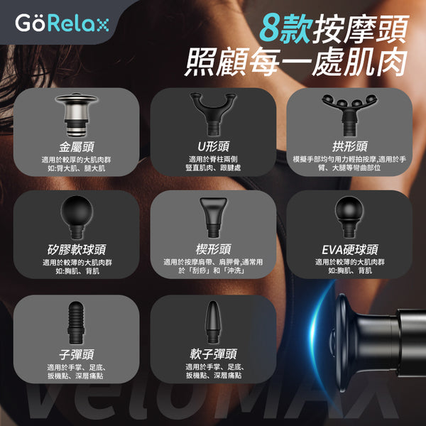 GöRelax VeloMAX 筋膜按摩槍